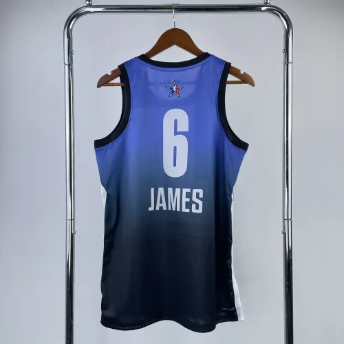 Camiseta 2023/24 Los Angeles Lakers All-Star LeBron James #6 Azul Hombre