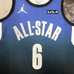 2023/24 Los Angeles Lakers All-Star LeBron James #6 Blau Herren Trikot