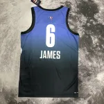 2023/24 Los Angeles Lakers All-Star LeBron James #6 Blau Herren Trikot