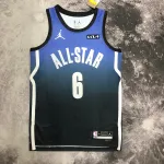 2023/24 Los Angeles Lakers All-Star LeBron James #6 Blau Herren Trikot