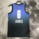 2023/24 Los Angeles Lakers All-Star LeBron James #6 Blau Herren Trikot