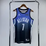 Camisa masculina azul do All-Star Jaylen Brown do Boston Celtics 2023/24, número #7. Camisa masculina azul do All-Star Jaylen Brown do Boston Celtics 2023/24, número #7.