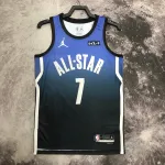Camisa masculina azul do All-Star Jaylen Brown do Boston Celtics 2023/24, número #7.