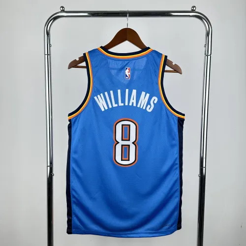 Camiseta azul de hombre de Jalen Williams (#8) de los Oklahoma City Thunder 2023-24