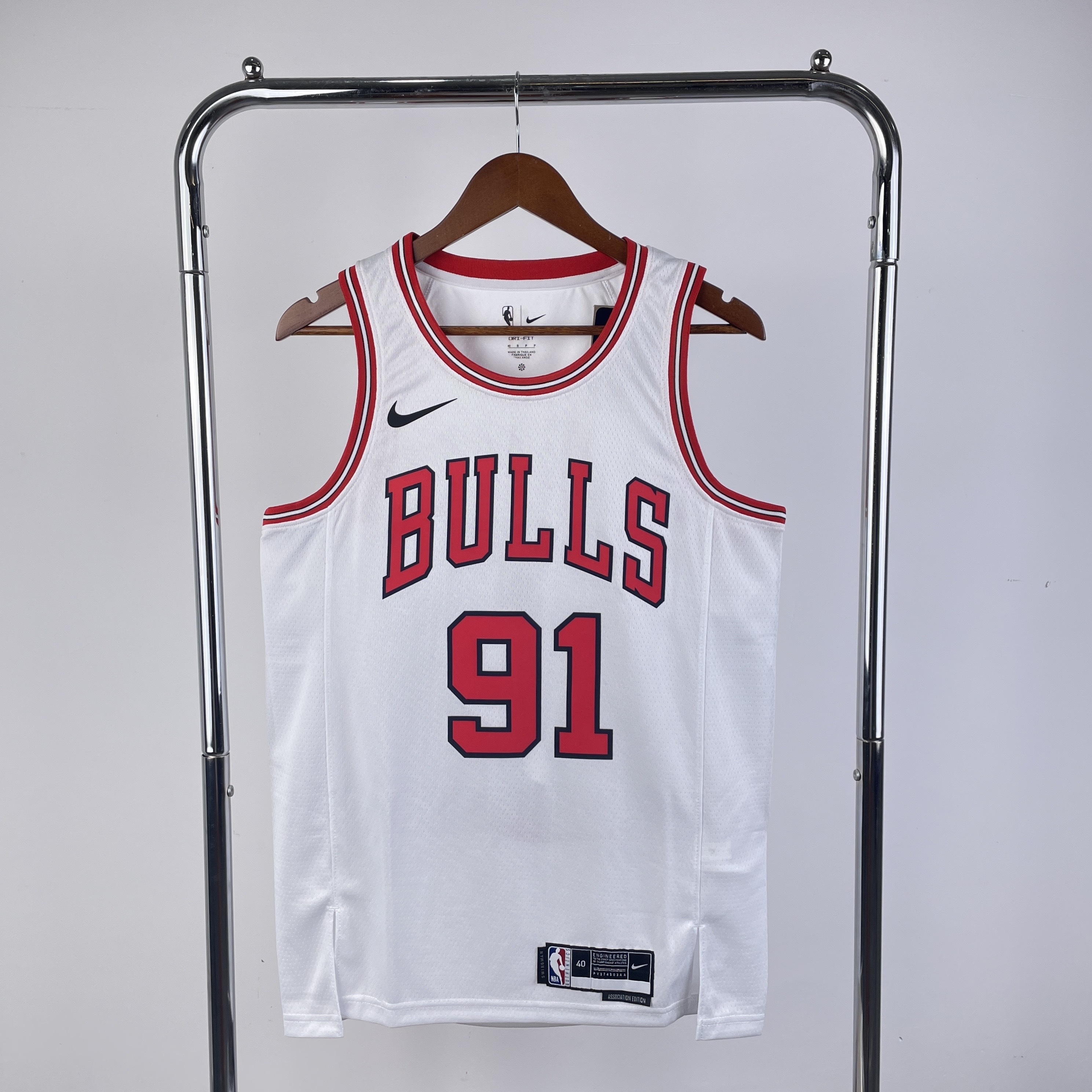 2023/24 Chicago Bulls Dennis Rodman #91 Men#039;s Jersey
