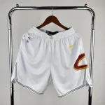 Pantalones cortos blancos para hombre de los Cleveland Cavaliers 2023/24 Pantalones cortos blancos para hombre de los Cleveland Cavaliers, temporada 2023/24