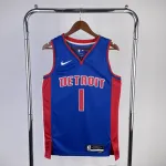 2023-24 Detroit Pistons Away Blue Allen Iverson #1 Men’s Jersey