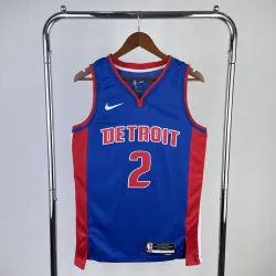 2023-24 Detroit Pistons Away Blue Cade Cunningham #2 Men's Jersey - product photo 2023-24 Detroit Pistons Away Blue Cade Cunningham #2 Men's Jersey product image