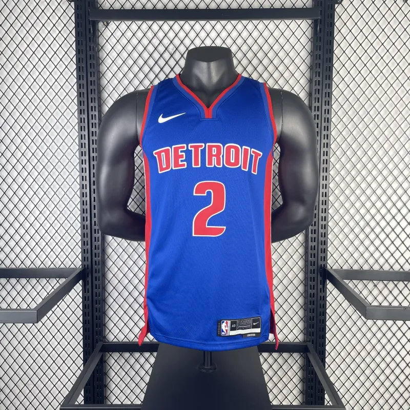 2023-24 Detroit Pistons Away Blue Cade Cunningham #2 Men’s Jersey
