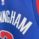 2023-24 Detroit Pistons Away Blue Cade Cunningham #2 Men’s Jersey