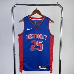 2023-24 Detroit Pistons Away Blue Derrick Rose #25 Men's Jersey - product photo 2023-24 Detroit Pistons Away Blue Derrick Rose #25 Men's Jersey product image