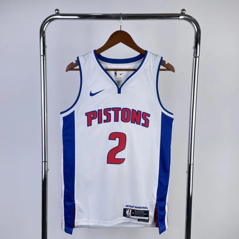 2023-24 Detroit Pistons White Cade Cunningham #2 Jersey para homem