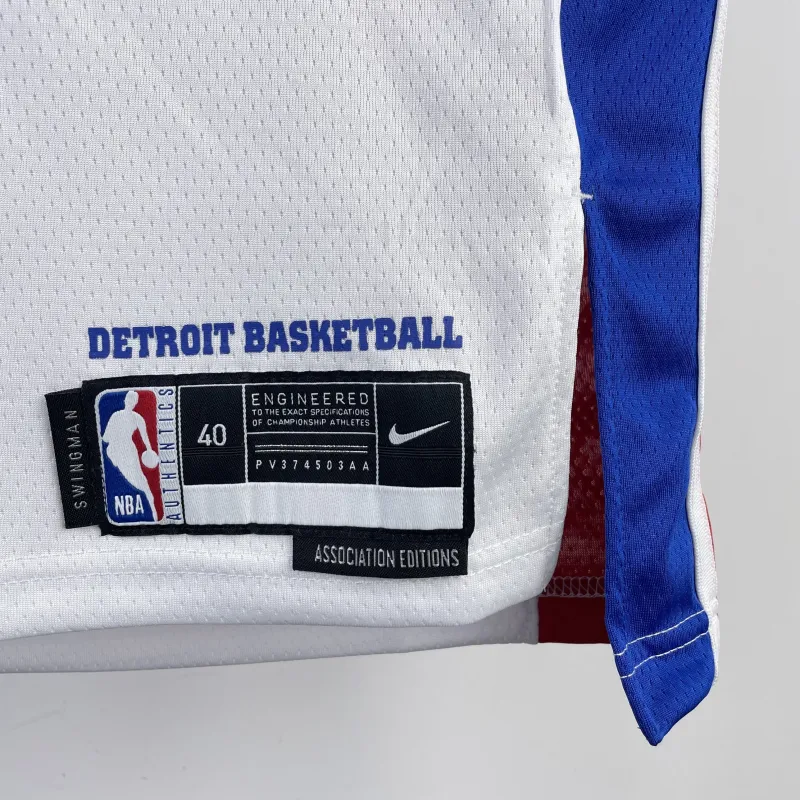 2023-24 Detroit Pistons White Derrick Rose #25 Men's Jersey