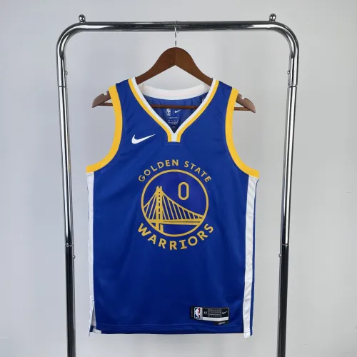2023/24 Maglia da uomo Golden State Warriors Away Blu #0