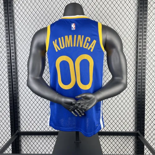 2023/24 Golden State Warriors Auswärts Blau Jonathan Kuminga #00 Herren Trikot