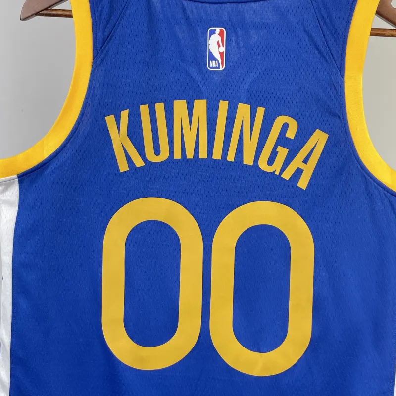 2023/24 Golden State Warriors Away Blue Jonathan Kuminga #00 Men’s Jersey