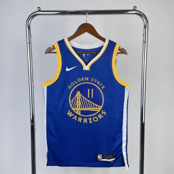 Camisa masculina Golden State Warriors 2023/24, modelo visitante, azul, Klay Thompson, código #11.
