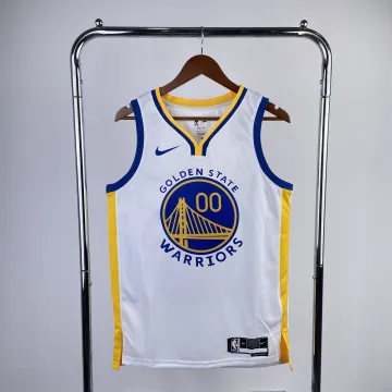 Golden State Warriors Herren-Trikot 2023/24, V-Ausschnitt, Weiß, Jonathan Kuminga, #00