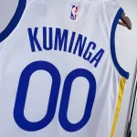 2023/24 Golden State Warriors V-Neck White Jonathan Kuminga #00 Men's Jersey