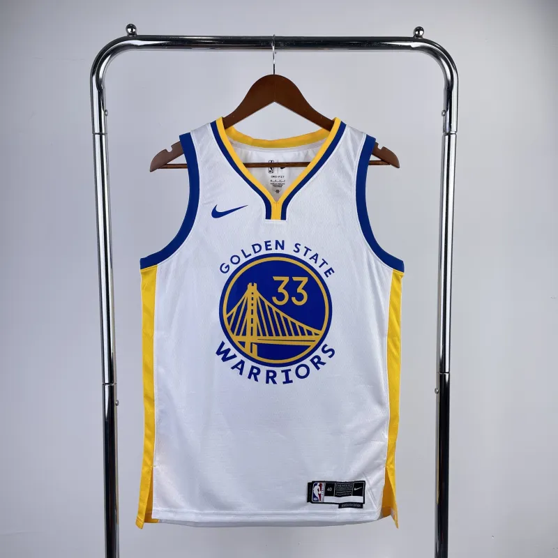 2023/24 Golden State Warriors V-Neck White #33 Men’s Jersey