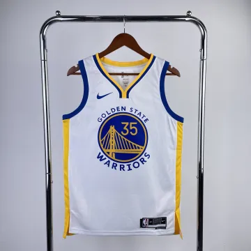 2023/24 Golden State Warriors V-Neck White Kevin Durant #35 Camisola para homem
