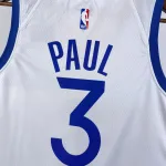 2023/24 Golden State Warriors V-Neck White Chris Paul #3 Men’s Jersey
