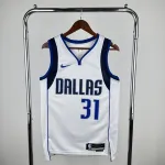 2023/24 Dallas Mavericks Home branco Klay Thompson #31 Camisola para homem 2023/24 Dallas Mavericks Home White Klay Thompson #31 Men’s Jersey