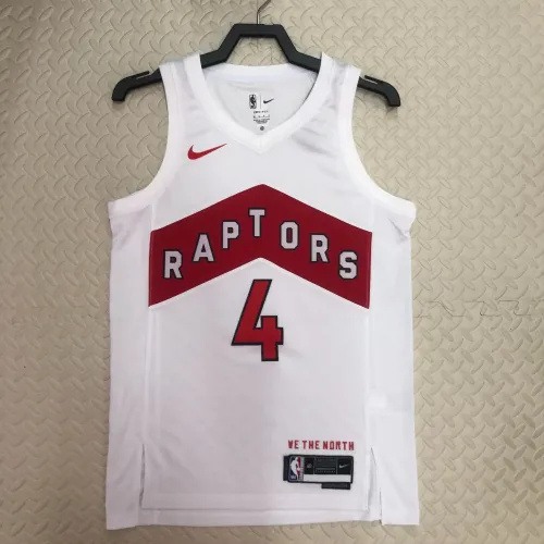 2023/24 Toronto Raptors Home White Scottie Barnes #4 Jersey | NBA Swingman Jersey