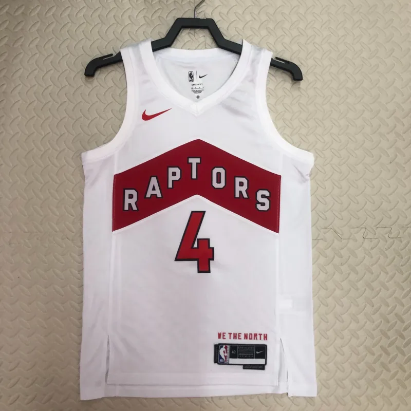2023/24 Toronto Raptors Home White Scottie Barnes #4 Jersey | NBA Swingman Jersey