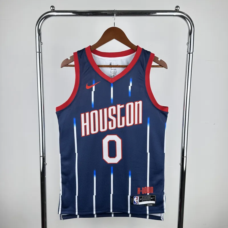 2023/24 Houston Rockets City Edition Russell Westbrook #0 Camisola para homem