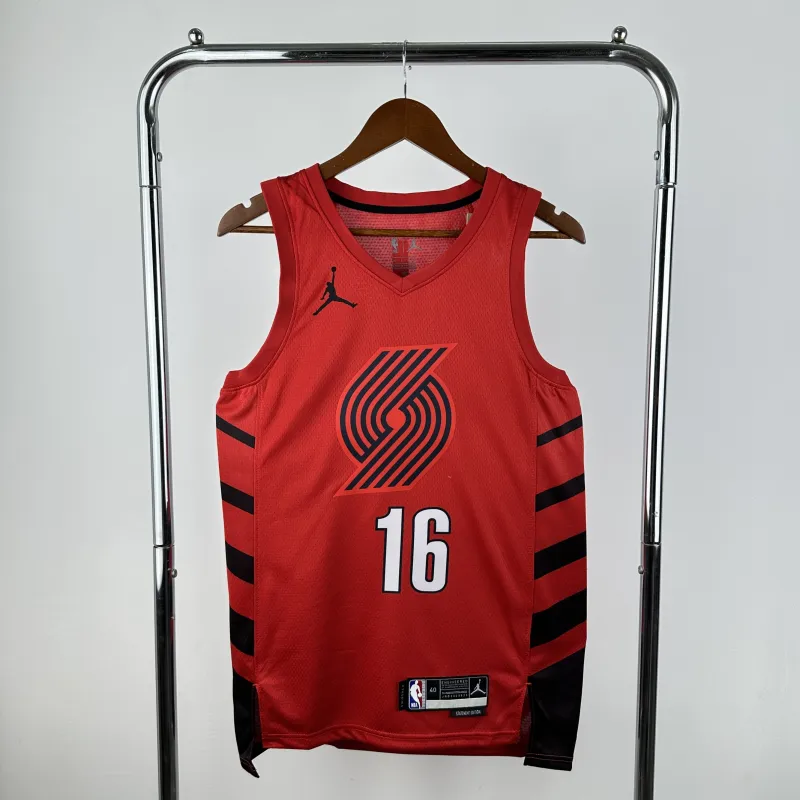 2023/24 Portland Trail Blazers Jordan Edition Donovan Clingan #16 Jersey | NBA Swingman Jersey