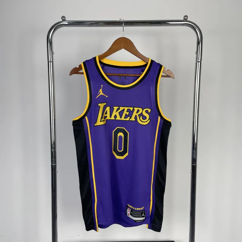 Camisa masculina Russell Westbrook #0 dos Los Angeles Lakers, Edição Jordan, 2023/24