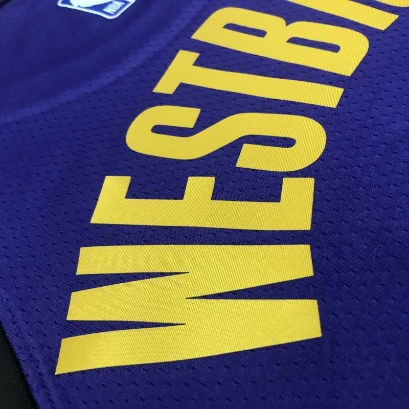 Camisa masculina Russell Westbrook #0 dos Los Angeles Lakers, Edição Jordan, 2023/24