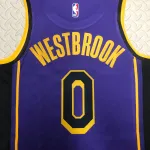 Camisa masculina Russell Westbrook #0 dos Los Angeles Lakers, Edição Jordan, 2023/24