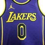 Camisa masculina Russell Westbrook #0 dos Los Angeles Lakers, Edição Jordan, 2023/24