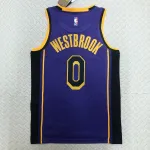 Camisa masculina Russell Westbrook #0 dos Los Angeles Lakers, Edição Jordan, 2023/24