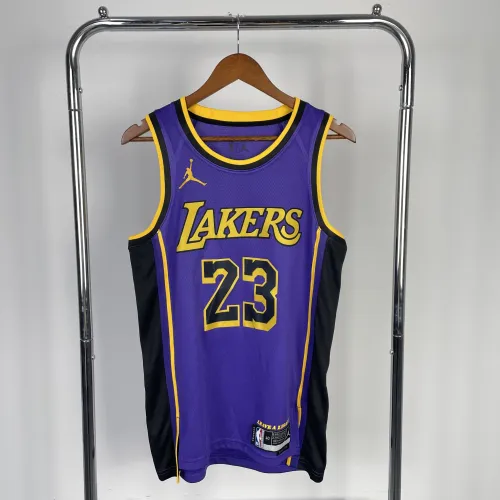 2023/24 Los Angeles Lakers Jordan Edition LeBron James #23 Herren Trikot