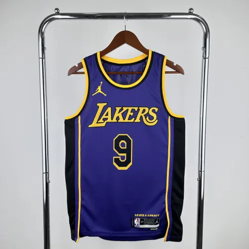 Maglia da uomo Los Angeles Lakers Jordan Edition Bronny James #9, stagione 2023/24
