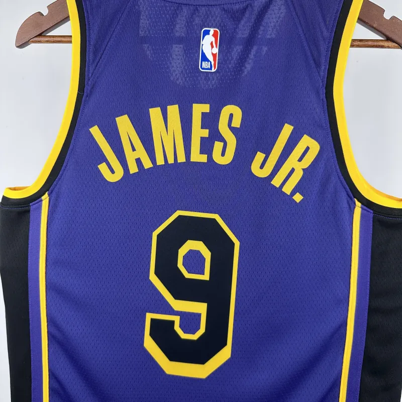 2023/24 Los Angeles Lakers Jordan Edition Bronny James #9 Men's Jersey