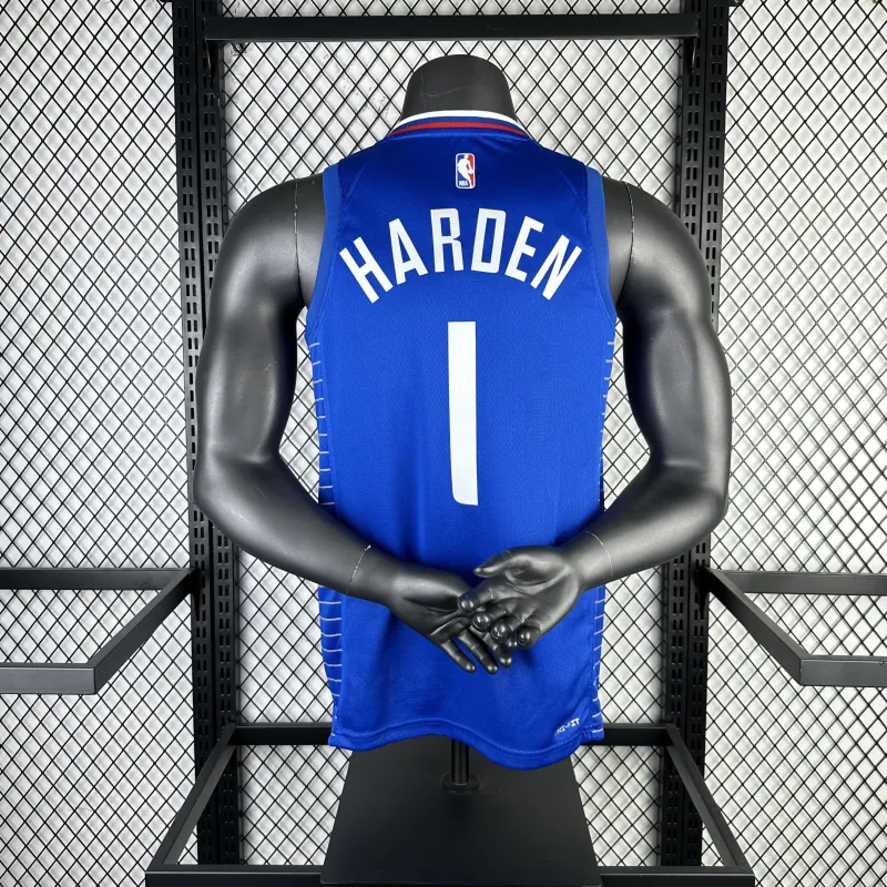 Camiseta azul de visitante de los LA Clippers 2023/24, James Harden #1 para hombre