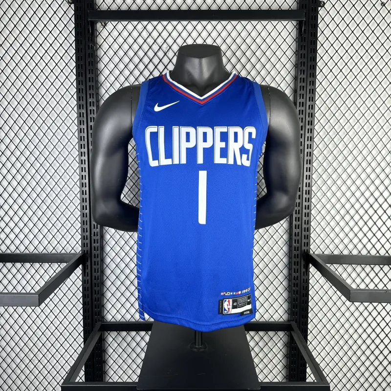 Camiseta azul de visitante de los LA Clippers 2023/24, James Harden #1 para hombre