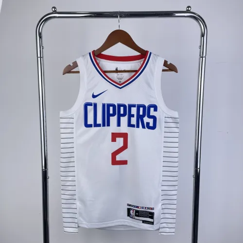 Camisa masculina dos LA Clippers 2023/24, para jogos em casa, branca, Kawhi Leonard, #2