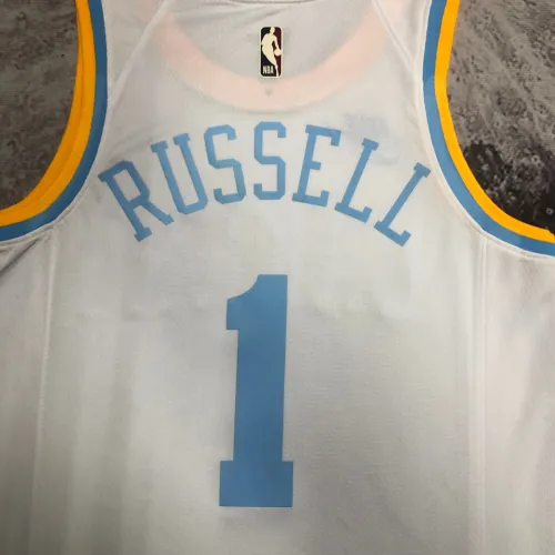 2023/24 Los Angeles Lakers Maglia Retro D'Angelo Russell #1 Uomo