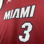 2023/24 Miami Heat Jordan Edition Dwyane Wade #3 Camisola para homem