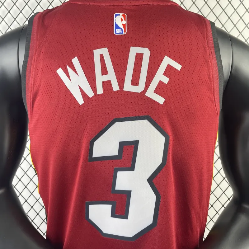 2023/24 Miami Heat Jordan Edition Dwyane Wade #3 Camisola para homem