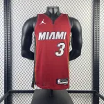 2023/24 Miami Heat Jordan Edition Dwyane Wade #3 Camisola para homem