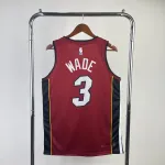 2023/24 Miami Heat Jordan Edition Dwyane Wade #3 Camisola para homem
