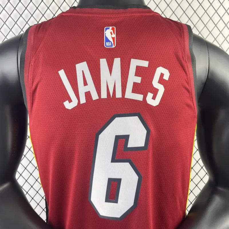 2023/24 Miami Heat Jordan Edition LeBron James #6 Men’s Jersey