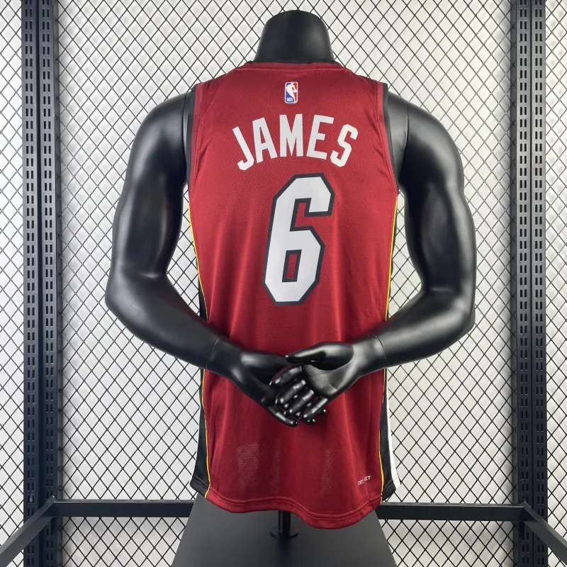 2023/24 Miami Heat Jordan Edition LeBron James #6 Men’s Jersey