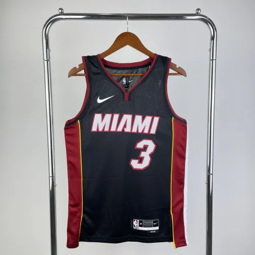 Maglia da uomo Miami Heat con scollo a V, modello #3, stagione 2023/24, di Dwyane Wade.